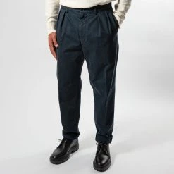 ASPESI ROMAN HEAVY COTTON GABARDINE PANTS NAVY