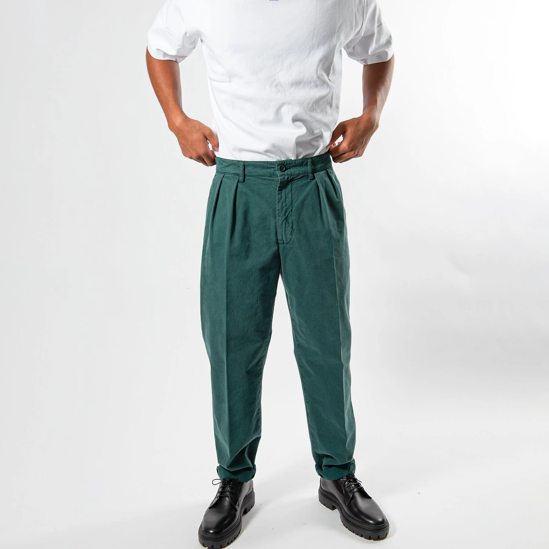 ASPESI ROMAN HEAVY COTTON GABARDINE PANTS GREEN 8 ASPESI ROMAN HEAVY COTTON GABARDINE PANTS GREEN - Bild 6
