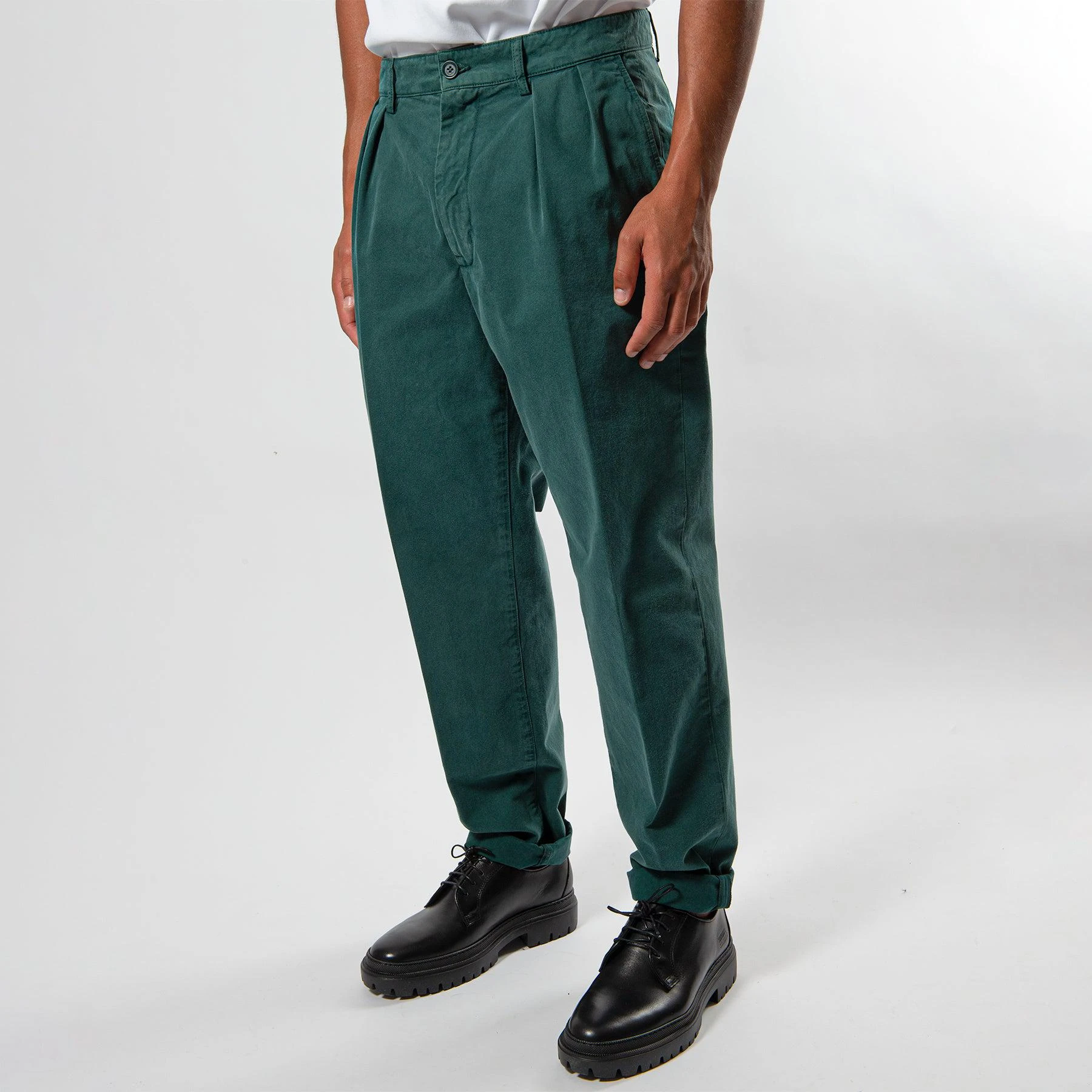 ASPESI ROMAN HEAVY COTTON GABARDINE PANTS GREEN 5 ASPESI ROMAN HEAVY COTTON GABARDINE PANTS GREEN - Bild 3