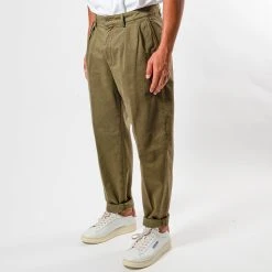 ASPESI ROMAN HEAVY COTTON GABARDINE PANTS MILITARY