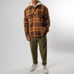 President's SHIRT TACK P'S WOOL CHECK WASHED RUST -jupiter shop 2022 09 09 13.22.16