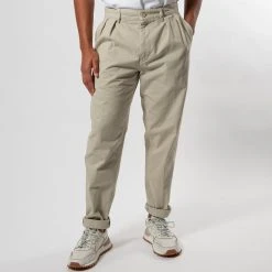 ASPESI ROMAN HEAVY COTTON GABARDINE PANTS STUCCO