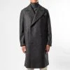 HARRIS WHARF LONDON MEN LONG PEACOAT PRESSED WOOL ANTHRACITE -jupiter shop 2022 09 09 15.17.51