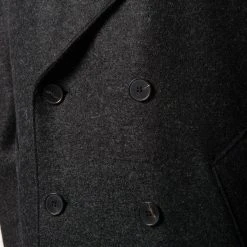 HARRIS WHARF LONDON MEN LONG PEACOAT PRESSED WOOL ANTHRACITE -jupiter shop 2022 09 09 15.18.51