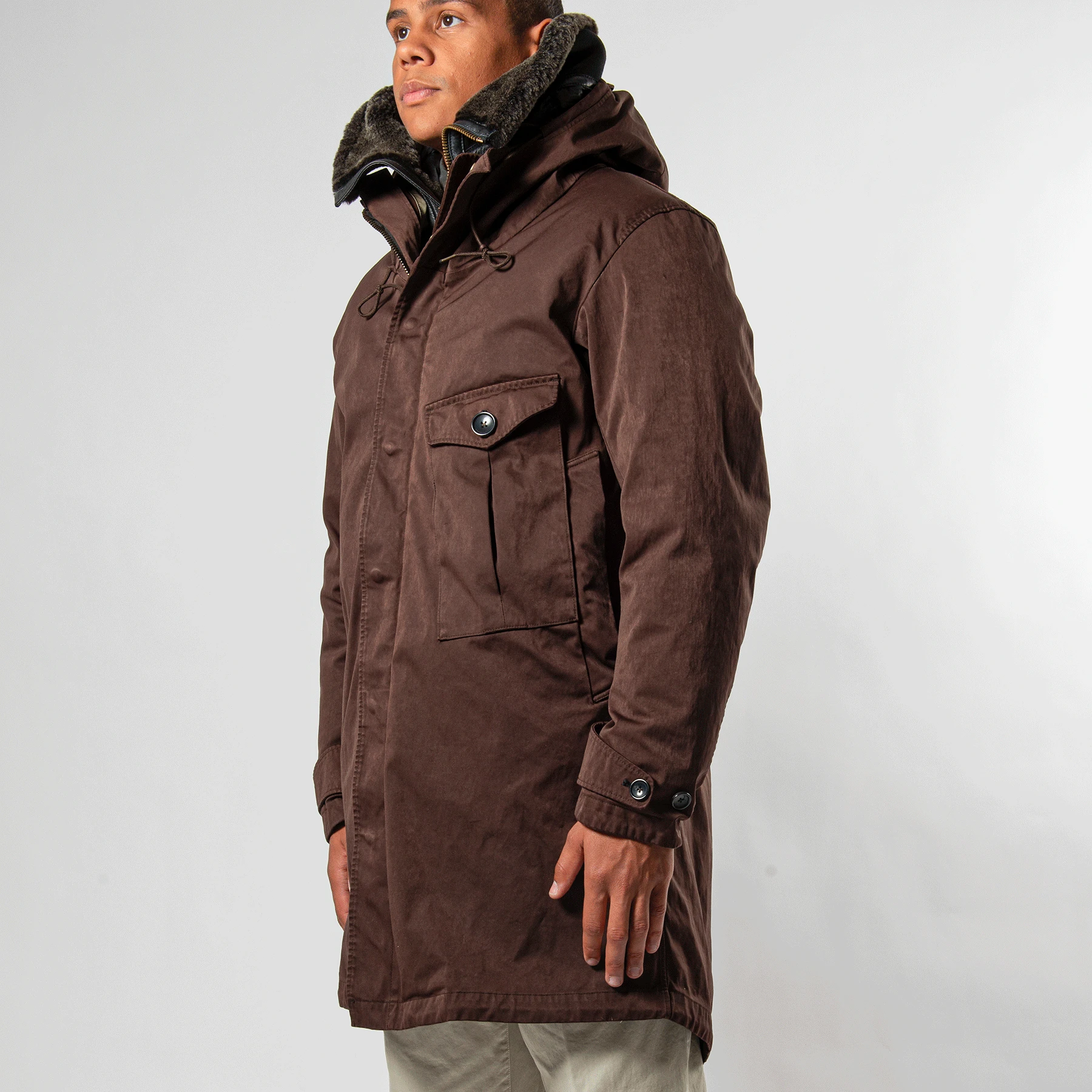 TEN C CYCLONE PARKA BROWN 5 TEN C CYCLONE PARKA BROWN - Bild 3