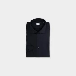 XACUS ACTIVE SOLID SHIRT 003 NAVY