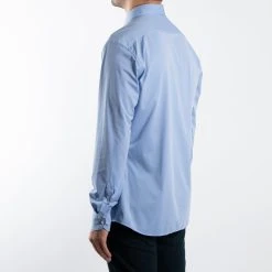XACUS ACTIVE SOLID SHIRT 006 TEXTURED BLUE -jupiter shop ACTIVE SOLID SHIRT 006 TEXTURED BLUE SKJORTA XACUS Jupiter Kungsgatan Norrlandsgatan Stockholm 3