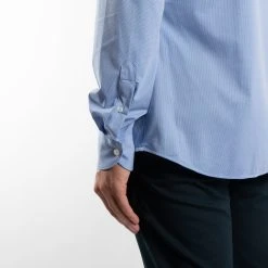 XACUS ACTIVE SOLID SHIRT 006 TEXTURED BLUE -jupiter shop ACTIVE SOLID SHIRT 006 TEXTURED BLUE SKJORTA XACUS Jupiter Kungsgatan Norrlandsgatan Stockholm 5