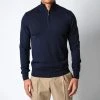 ADVERB MERINO 12 GG HALFZIP SWEATER NAVY -jupiter shop ADVERBHALVZIP 2