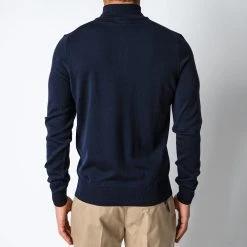 ADVERB MERINO 12 GG HALFZIP SWEATER NAVY -jupiter shop ADVERBHALVZIP 5