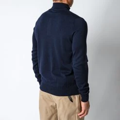ADVERB MERINO 12 GG HALFZIP SWEATER NAVY -jupiter shop ADVERBHALVZIP 6