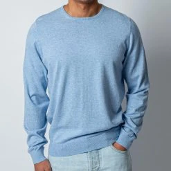 Alan Paine HARLINGTON LS CREW STEEL BLUE