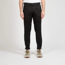 MASON'S AMALFI LINEN TROUSER BLACK