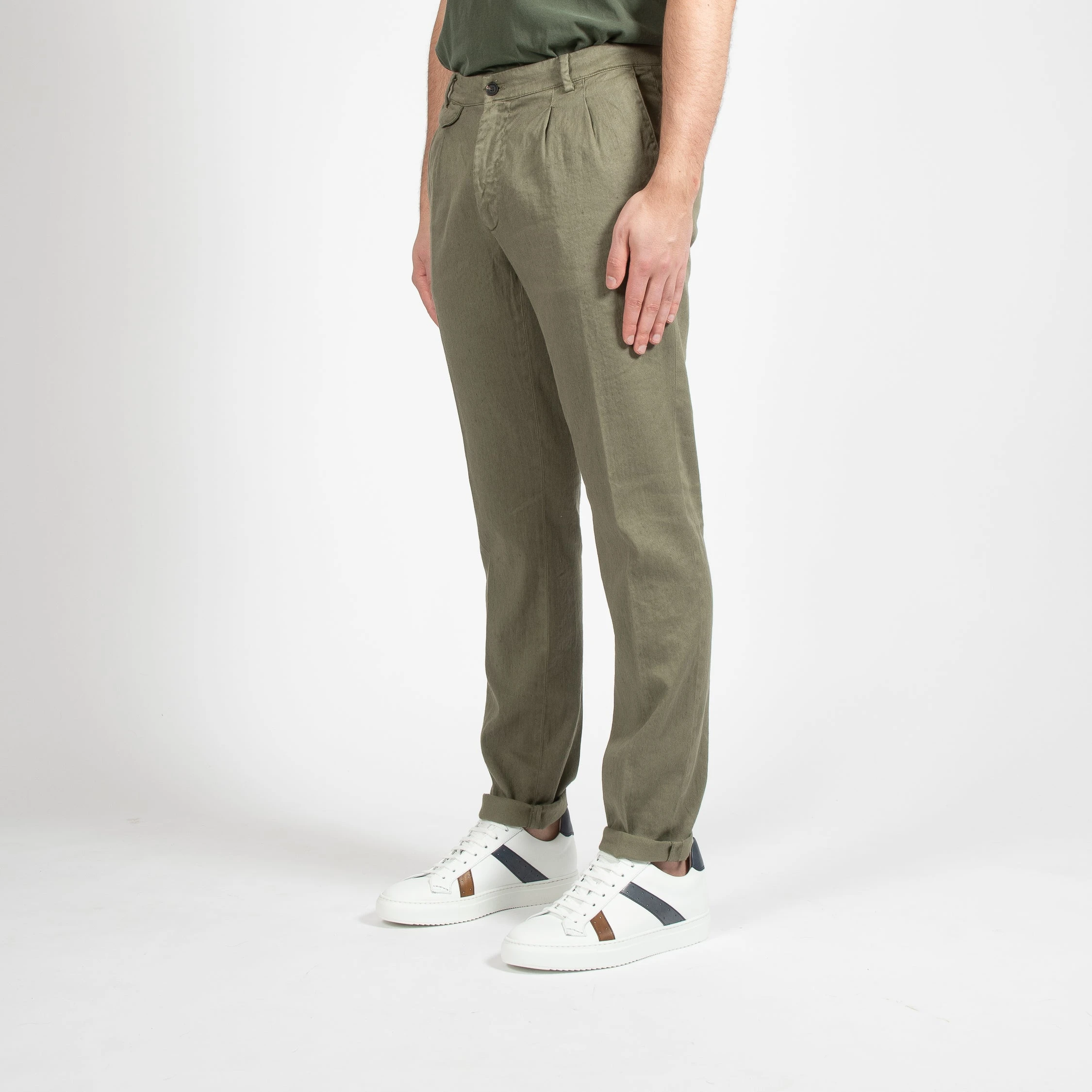 MASON'S AMALFI LINEN TROUSER OLIVE 6 MASON'S AMALFI LINEN TROUSER OLIVE - Bild 4