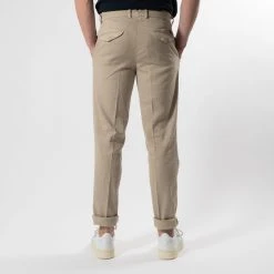 MASON'S AMALFI LINEN TROUSERS KHAKI -jupiter shop AMALFI LINEN TROUSERS KHAKI BYXA MASONS Jupiter Kungsgatan Norrlandsgatan Stockholm 6