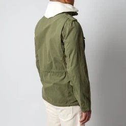 ASPESI COTTON GABARDINE MINIFIELD JACKET SALVIA -jupiter shop ASPESIJACKA 6 1