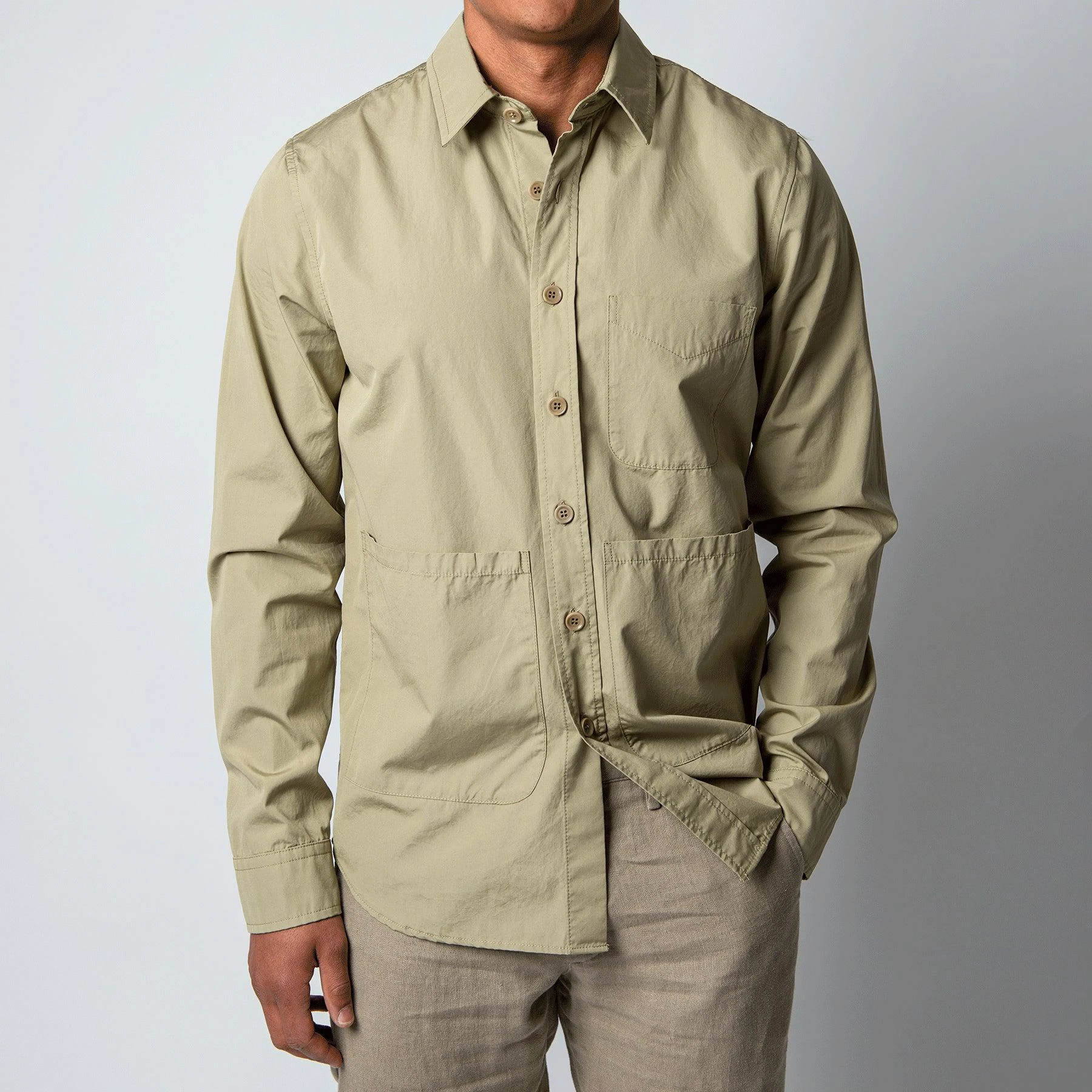 ASPESI CAMICIA UT OVERSHIRT SAND 3 ASPESI CAMICIA UT OVERSHIRT SAND