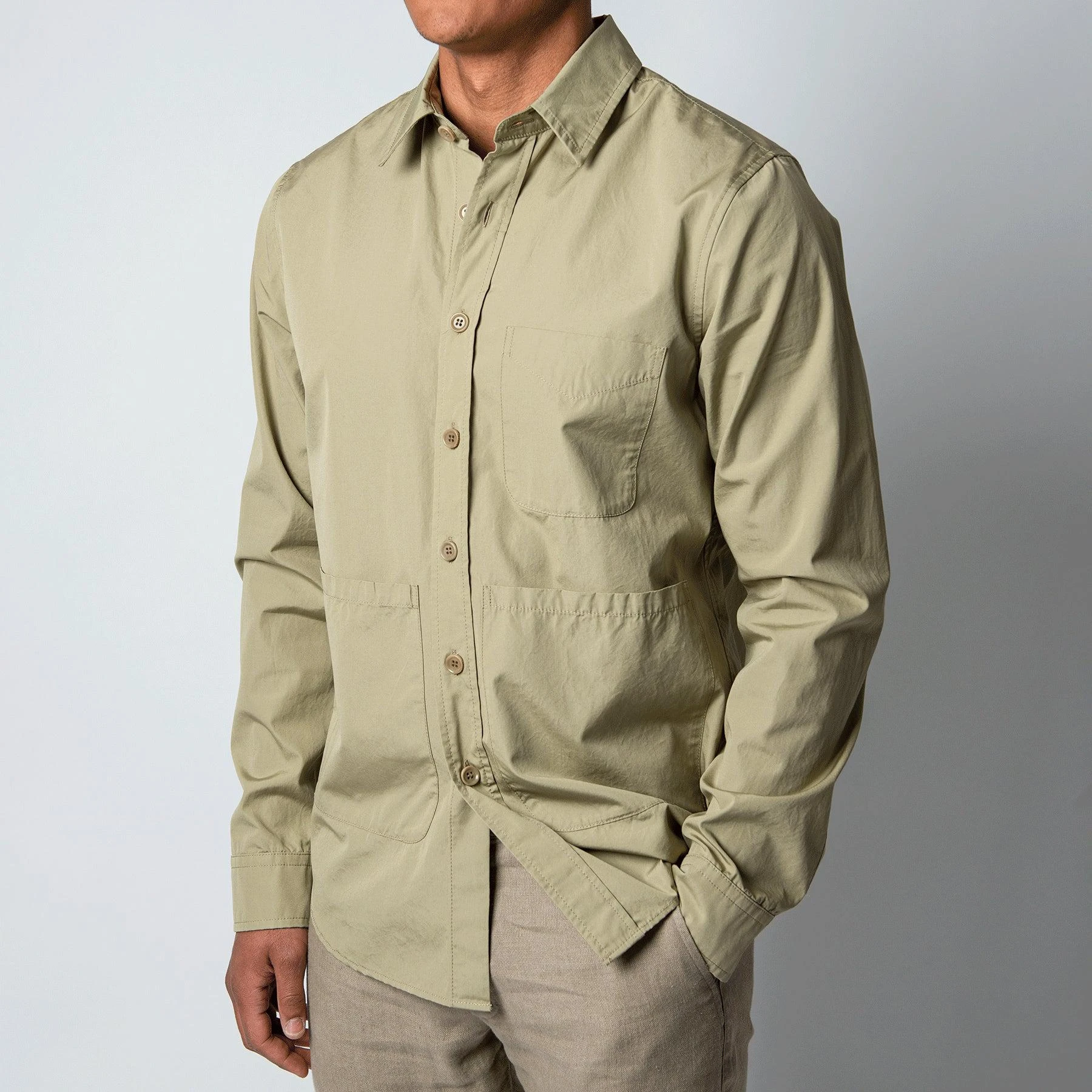 ASPESI CAMICIA UT OVERSHIRT SAND 4 ASPESI CAMICIA UT OVERSHIRT SAND - Bild 2