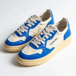 AUTRY LOW WOMAN LEATHER AND CANVAS SNEAKER WHITE/BLUE -jupiter shop AUTRYSKOR 3 d02ead10 ea67 45a3 8d06 1ca9d2f552e4