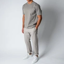 Barena BATIVOGA COTTON LINEN TROUSER LIGHT GREY -jupiter shop BARENABYXA 1