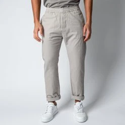 Barena BATIVOGA COTTON LINEN TROUSER LIGHT GREY