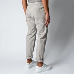 Barena BATIVOGA COTTON LINEN TROUSER LIGHT GREY -jupiter shop BARENABYXA 6