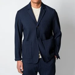 Barena REFADA WOOL OVERSHIRT NAVY