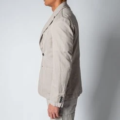 Barena PIERO COTTON LINEN JACKET LIGHT GREY -jupiter shop BARENAKAVAJ 4