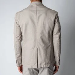 Barena PIERO COTTON LINEN JACKET LIGHT GREY -jupiter shop BARENAKAVAJ 5
