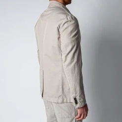 Barena PIERO COTTON LINEN JACKET LIGHT GREY -jupiter shop BARENAKAVAJ 6