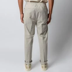 Briglia 1949 SEERSUCKER STRIPED WIMBLEDON TROUSERS OFFWHITE STRIPE -jupiter shop BYXABRIGLIA 1 59650cfb 935e 4f6b 9339 915ae6c6edaf