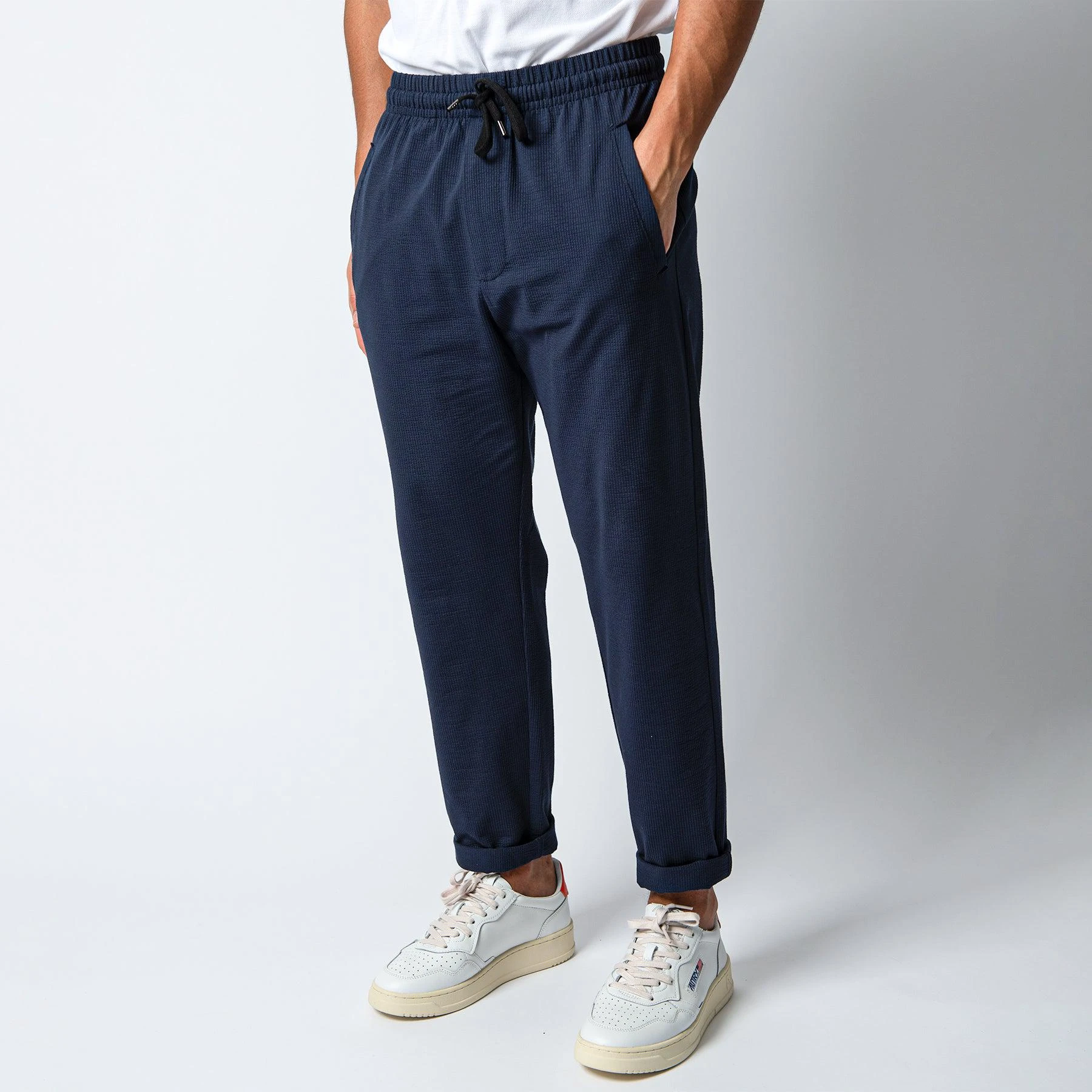 HARRIS WHARF LONDON SEERSUCKER COOLMAX TROUSER NAVY BLUE 4 HARRIS WHARF LONDON SEERSUCKER COOLMAX TROUSER NAVY BLUE - Bild 2