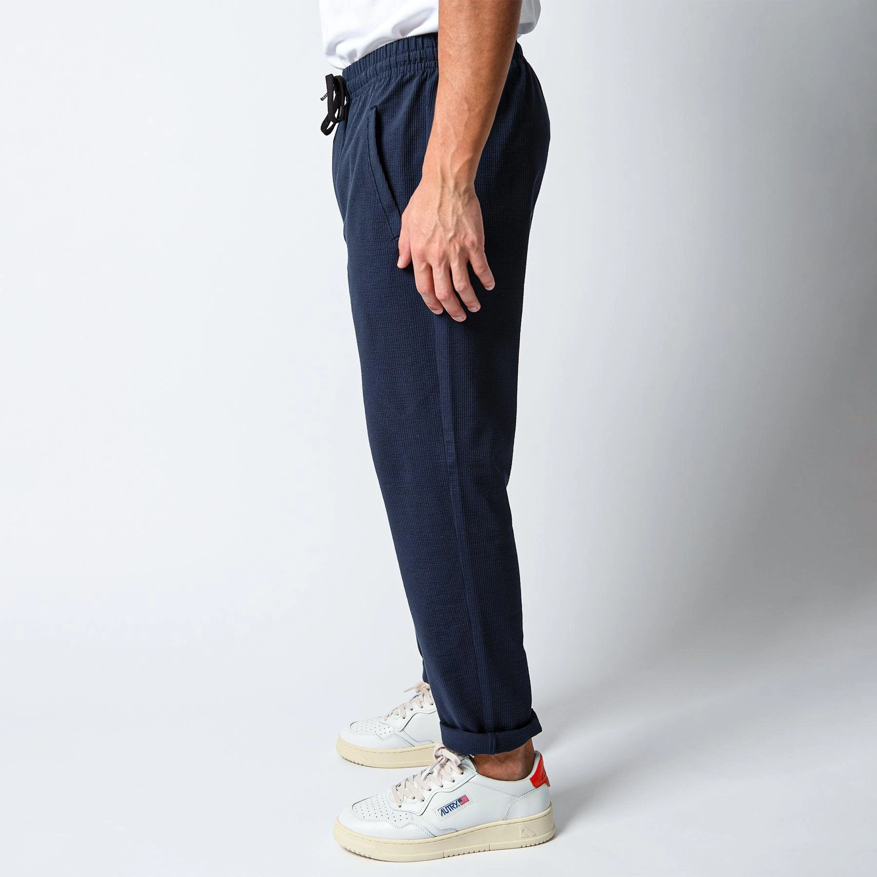 HARRIS WHARF LONDON SEERSUCKER COOLMAX TROUSER NAVY BLUE 5 HARRIS WHARF LONDON SEERSUCKER COOLMAX TROUSER NAVY BLUE - Bild 3