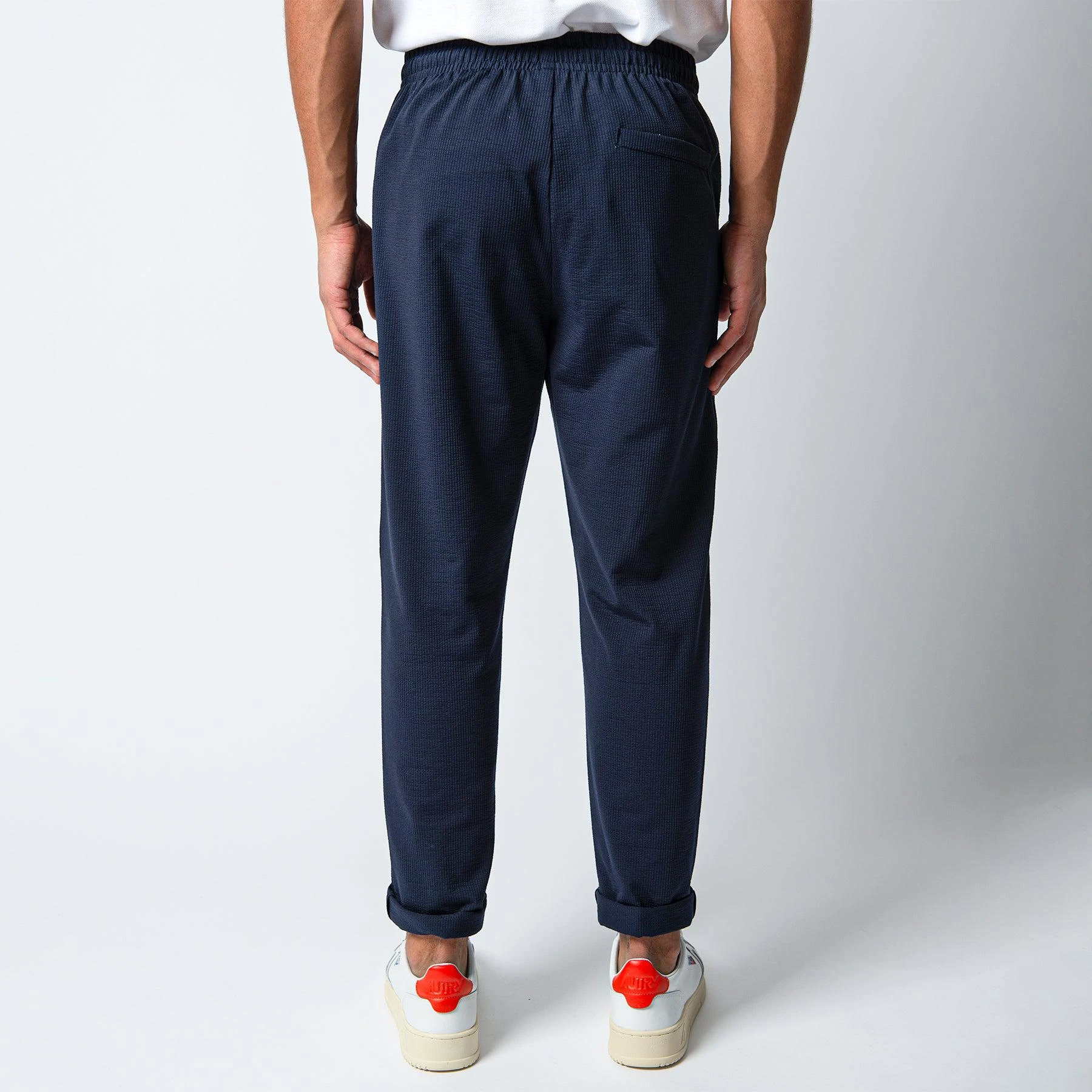 HARRIS WHARF LONDON SEERSUCKER COOLMAX TROUSER NAVY BLUE 6 HARRIS WHARF LONDON SEERSUCKER COOLMAX TROUSER NAVY BLUE - Bild 4