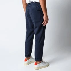 HARRIS WHARF LONDON SEERSUCKER COOLMAX TROUSER NAVY BLUE 13 HARRIS WHARF LONDON SEERSUCKER COOLMAX TROUSER NAVY BLUE -jupiter shop BYXAHARRISWHARF 6