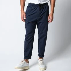 HARRIS WHARF LONDON SEERSUCKER COOLMAX TROUSER NAVY BLUE 14 HARRIS WHARF LONDON SEERSUCKER COOLMAX TROUSER NAVY BLUE -jupiter shop BYXAHARRISWHARF 7