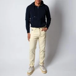 Lardini JIMMY DENIM DYED TROUSER YELLOW 13 Lardini JIMMY DENIM DYED TROUSER YELLOW -jupiter shop BYXALARDINI 1