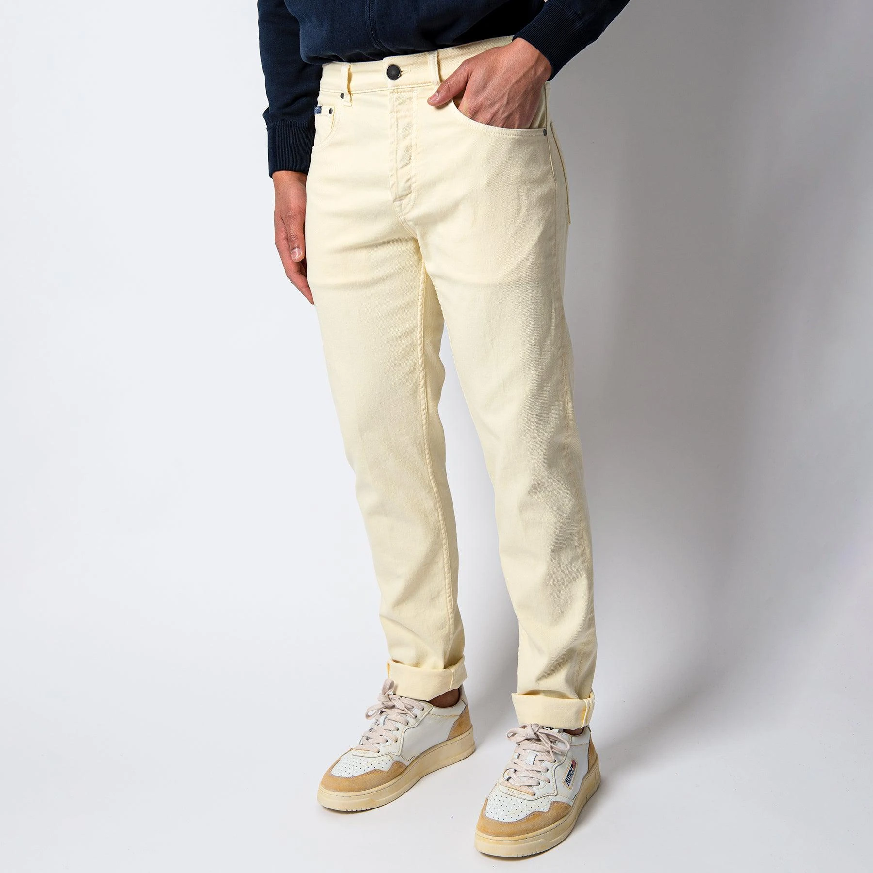 Lardini JIMMY DENIM DYED TROUSER YELLOW 4 Lardini JIMMY DENIM DYED TROUSER YELLOW - Bild 2
