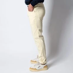 Lardini JIMMY DENIM DYED TROUSER YELLOW 10 Lardini JIMMY DENIM DYED TROUSER YELLOW -jupiter shop BYXALARDINI 4