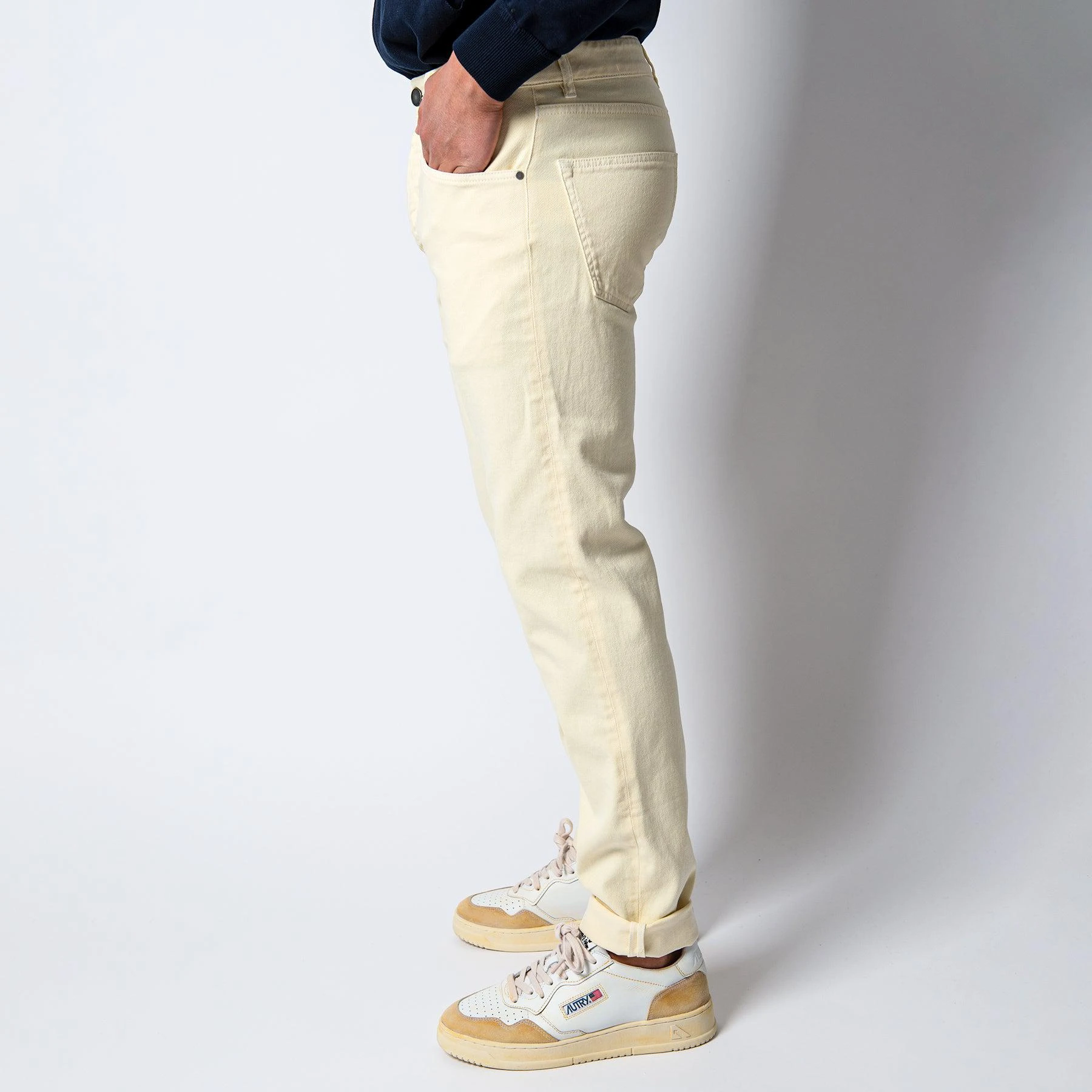 Lardini JIMMY DENIM DYED TROUSER YELLOW 5 Lardini JIMMY DENIM DYED TROUSER YELLOW - Bild 3