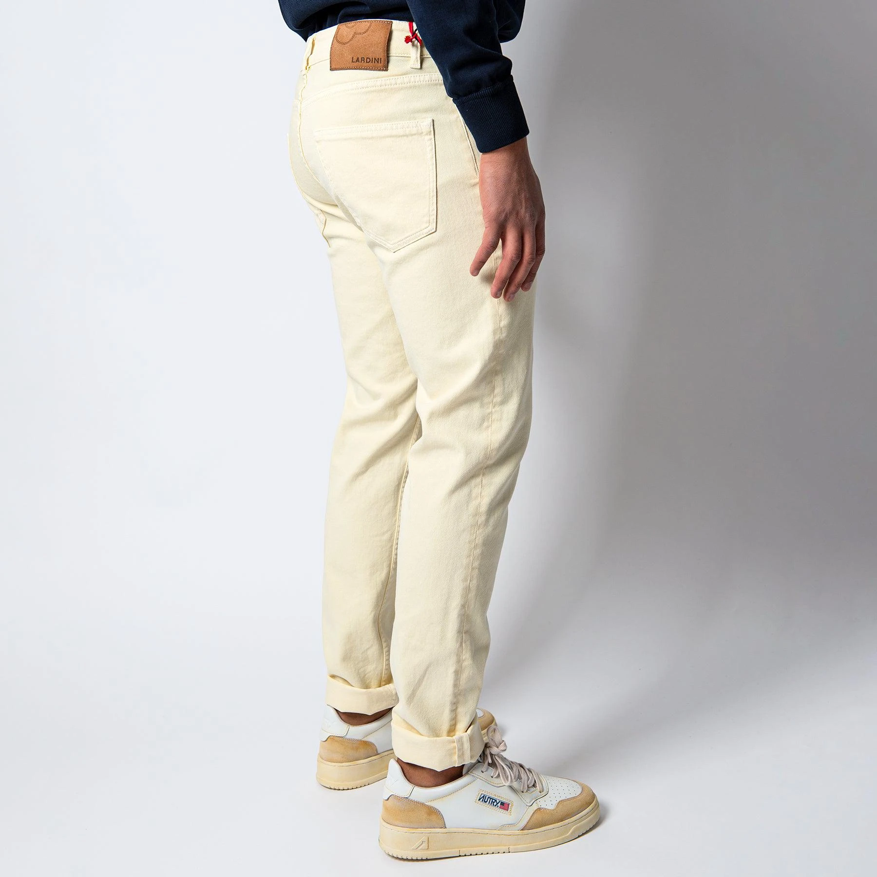 Lardini JIMMY DENIM DYED TROUSER YELLOW 6 Lardini JIMMY DENIM DYED TROUSER YELLOW - Bild 4