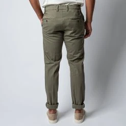 MASON'S MILANO COTTON ELASTAN TROUSERS GREEN -jupiter shop BYXAMASON S 5