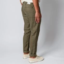 NN07 KARL LINEN TROUSERS KHAKI ARMY -jupiter shop BYXANN07 1 c119753f d9ff 46d3 a3be 2600be3b9309