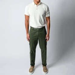 Oscar Jacobson DENZ COTTON STRETCH TROUSERS GREEN CERVO -jupiter shop BYXAOSCARJACOBSON 1 199a4d3b 33b3 4c5b a6f2 28360f98f96b