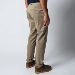 Oscar Jacobson DENZ COTTON STRETCH TROUSERS ROUGH BEIGE -jupiter shop BYXAOSCARJACOBSON 6