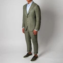 STUDIO 73 MARCEL PAT TROUSERS GREEN -jupiter shop BYXASTUDIO73 2