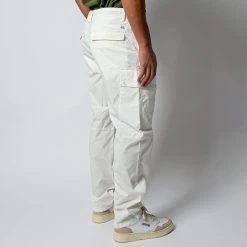 C.P. Company COTTON GARMENT DYED CARGO PANTS OFF WHITE -jupiter shop C.P.CARGOBYXA 6