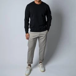 C.P. Company CREWNECK COTTON SWEATER BLACK -jupiter shop C.P.COMPANYTROJA 1