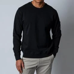 C.P. Company CREWNECK COTTON SWEATER BLACK