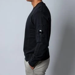 C.P. Company CREWNECK COTTON SWEATER BLACK -jupiter shop C.P.COMPANYTROJA 4